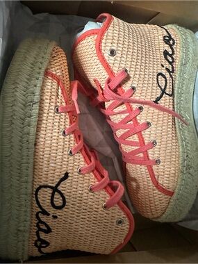 NIB Anthropologie Bella High-Top Espadrille Sneakers